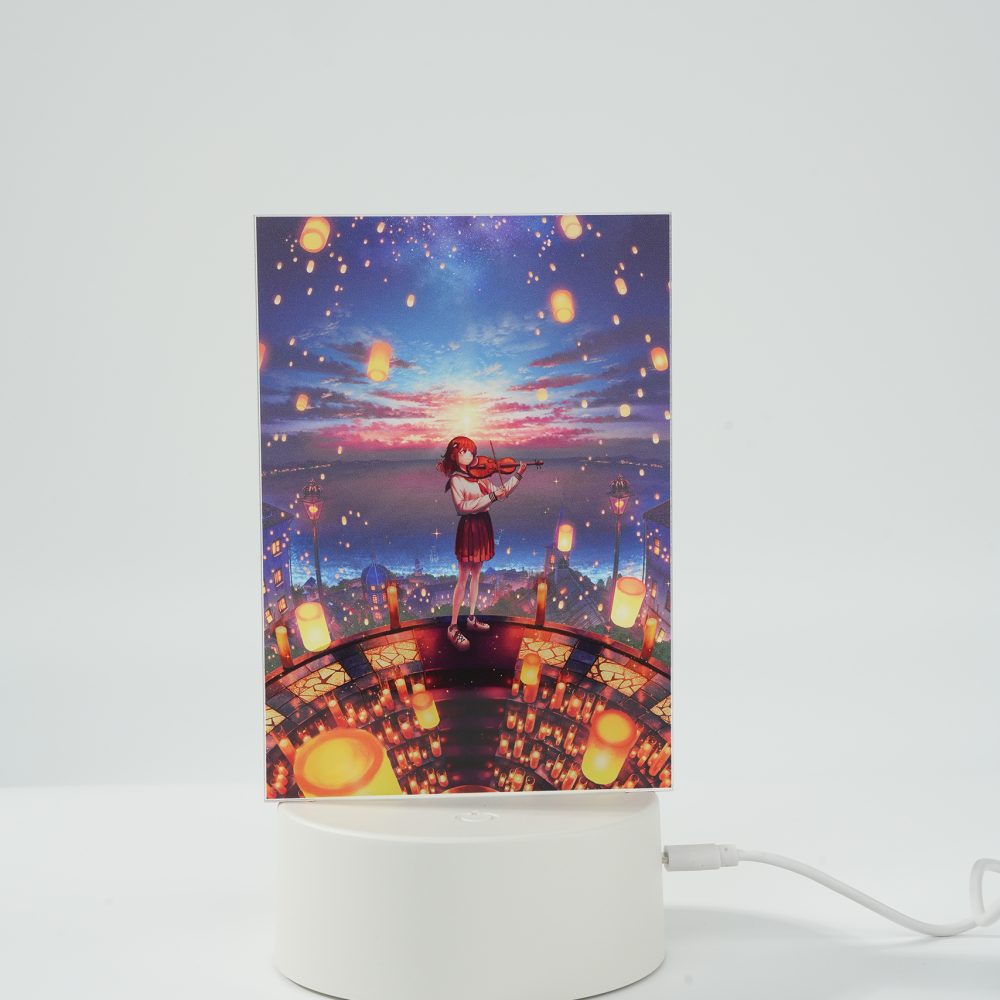 Đèn tranh LED acrylic – “Violin ánh hoàng hôn” (Odyssey Series)